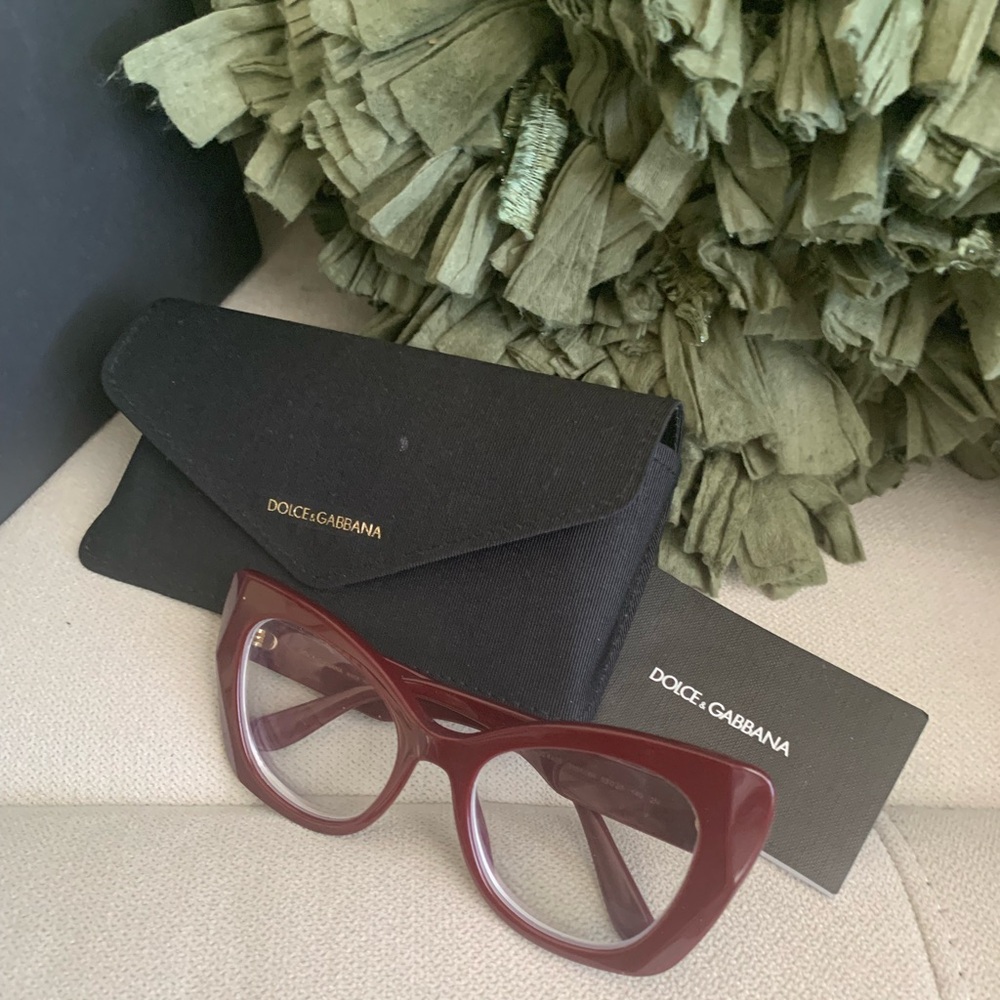 Dolce & Gabbana Red Cat-Eye Glasses